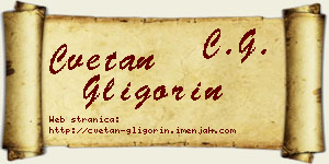 Cvetan Gligorin vizit kartica